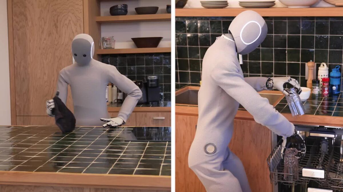 Meet NEO the humanoid robot that folds laundry tidies up and learns over time1