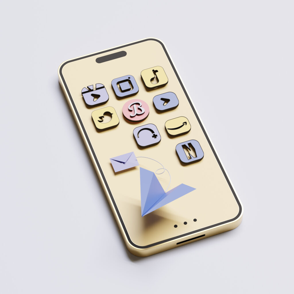communication social media icons smartphone device